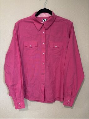 Rockies Women's Pink pearl snap Western Button-Down Shirt
